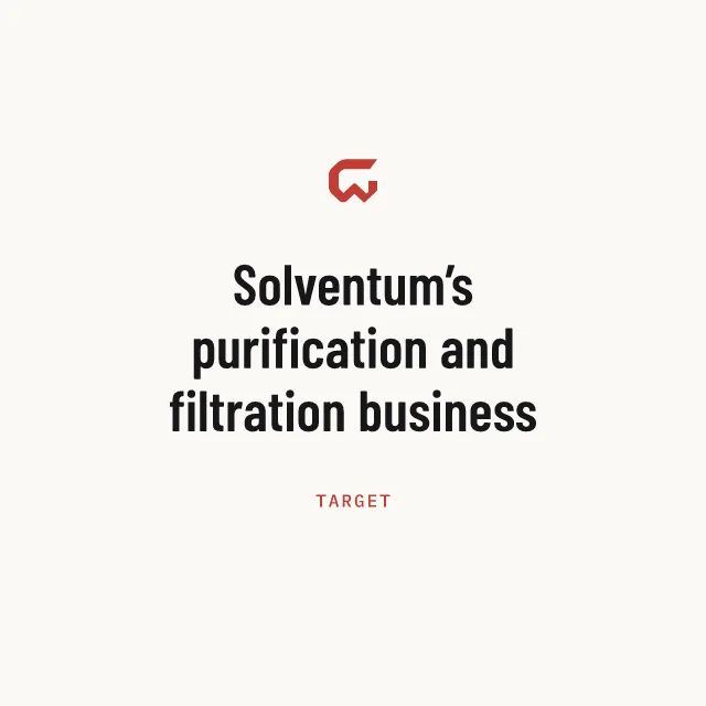 Target: Solventum’s purification and filtration business