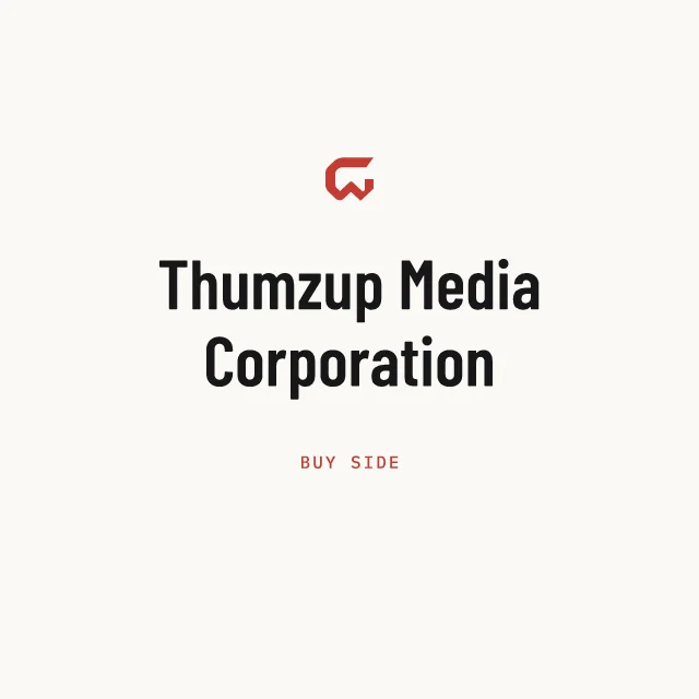 Buy side: Thumzup Media Corporation