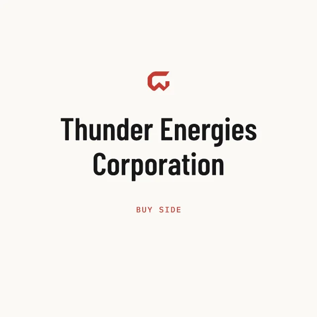 Buy side: Thunder Energies Corporation