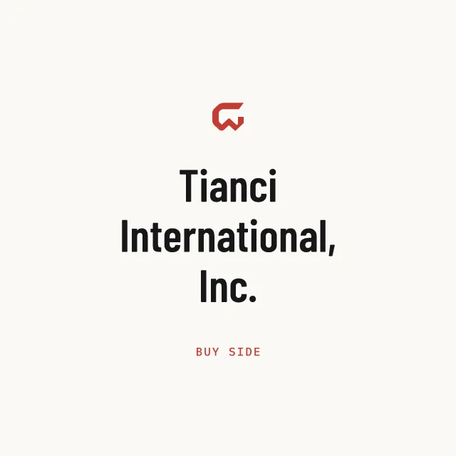 Buy side: Tianci International, Inc.