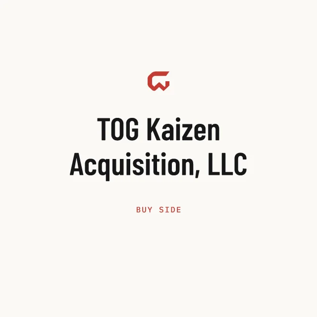Buy side: TOG Kaizen Acquisition, LLC