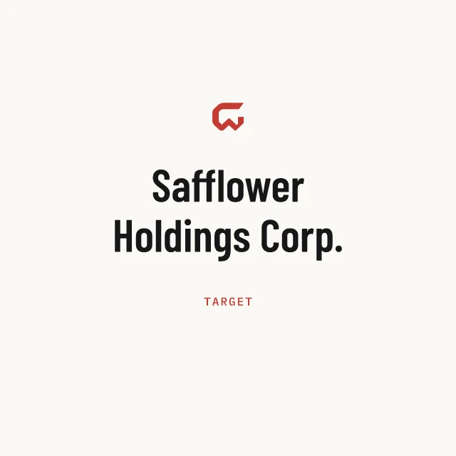 Target: Safflower Holdings Corp.