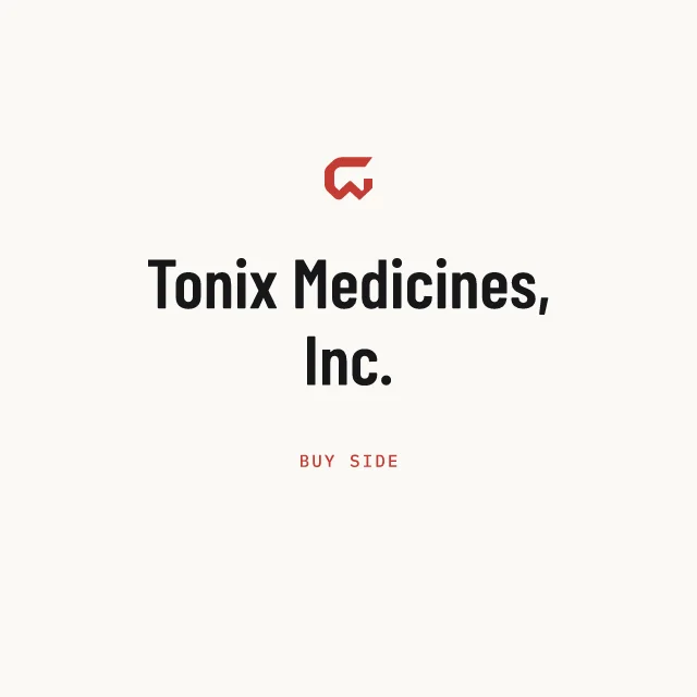 Buy side: Tonix Medicines, Inc.