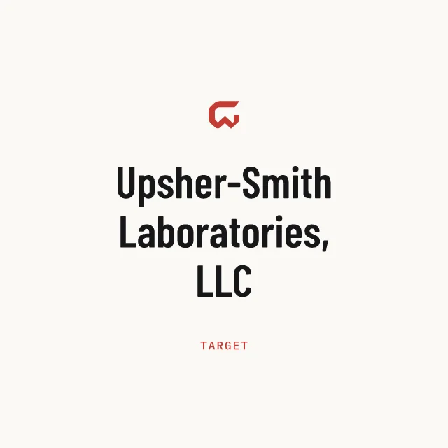 Target: Upsher-Smith Laboratories, LLC