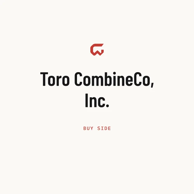 Buy side: Toro CombineCo, Inc.