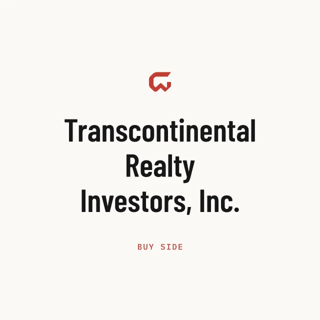 Buy side: Transcontinental Realty Investors, Inc.