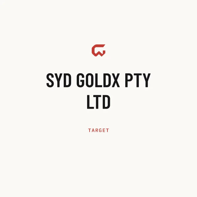 Target: SYD GOLDX PTY LTD