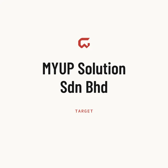 Target: MYUP Solution Sdn Bhd