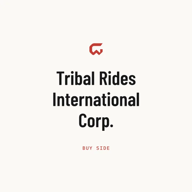 Buy side: Tribal Rides International Corp.