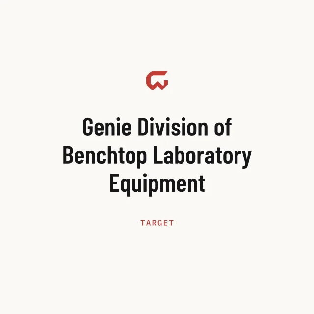 Target: Genie Division of Benchtop Laboratory Equipment