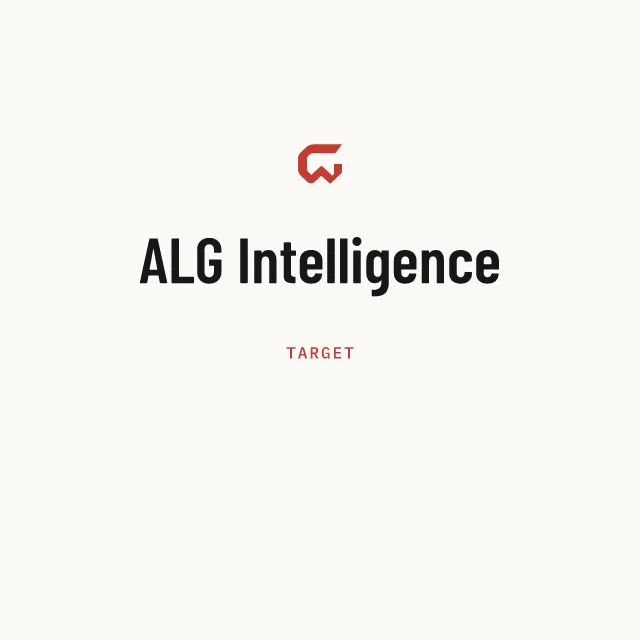 Target: ALG Intelligence