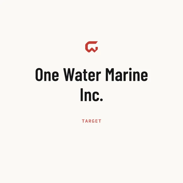 Target: One Water Marine Inc.