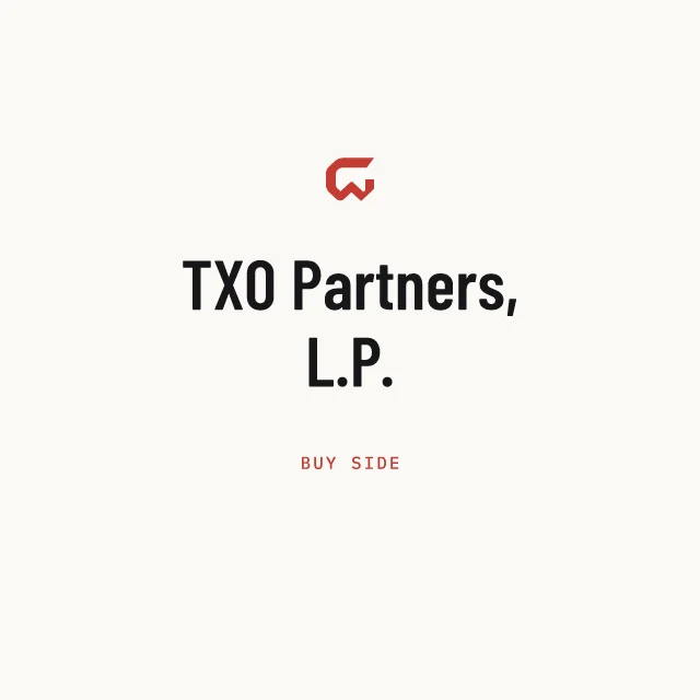 Buy side: TXO Partners, L.P.