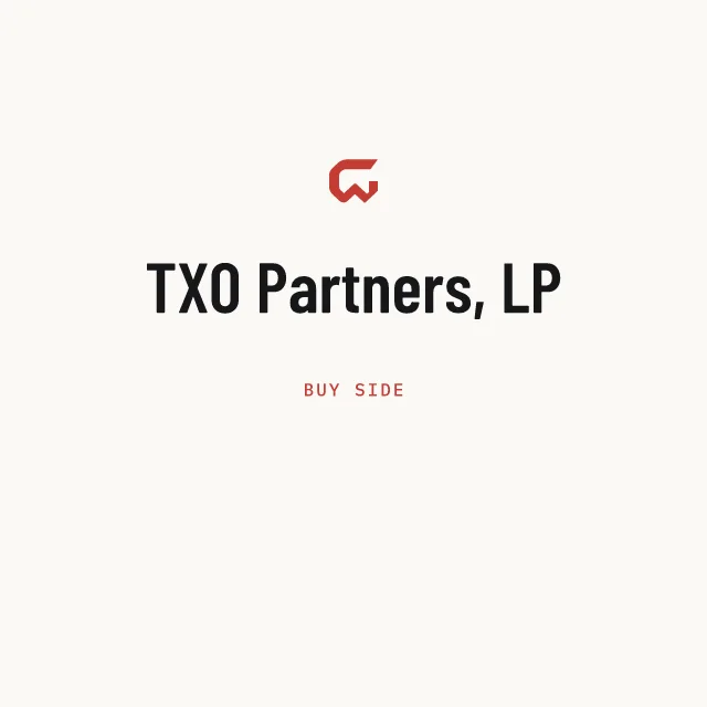 Buy side: TXO Partners, LP