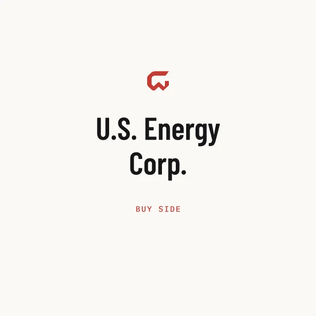 Buy side: U.S. Energy Corp.