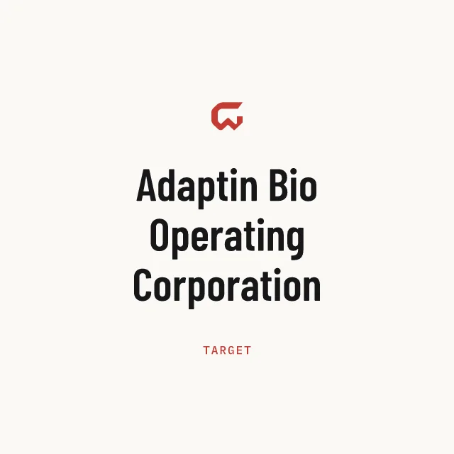 Target: Adaptin Bio Operating Corporation