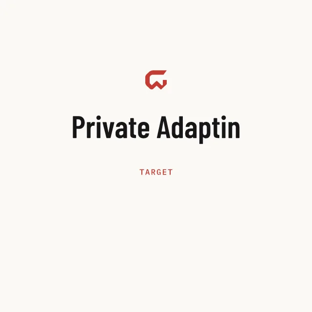 Target: Private Adaptin