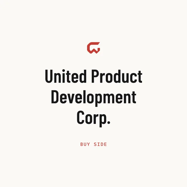 Buy side: United Product Development Corp.