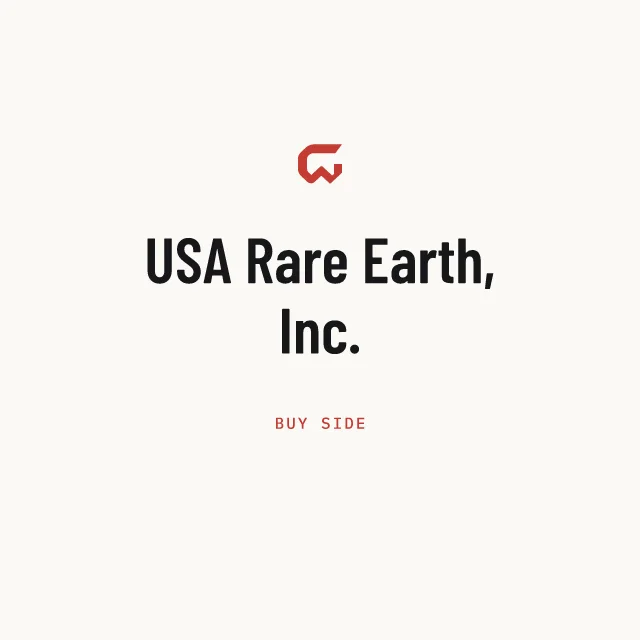 Buy side: USA Rare Earth, Inc.