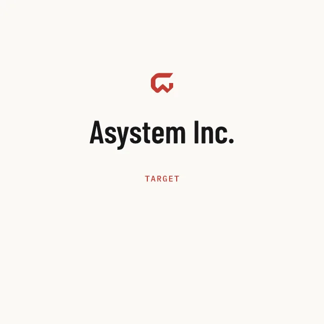 Target: Asystem Inc.