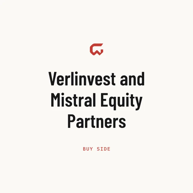 Buy side: Verlinvest and Mistral Equity Partners