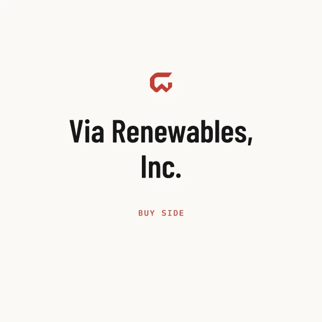Buy side: Via Renewables, Inc.