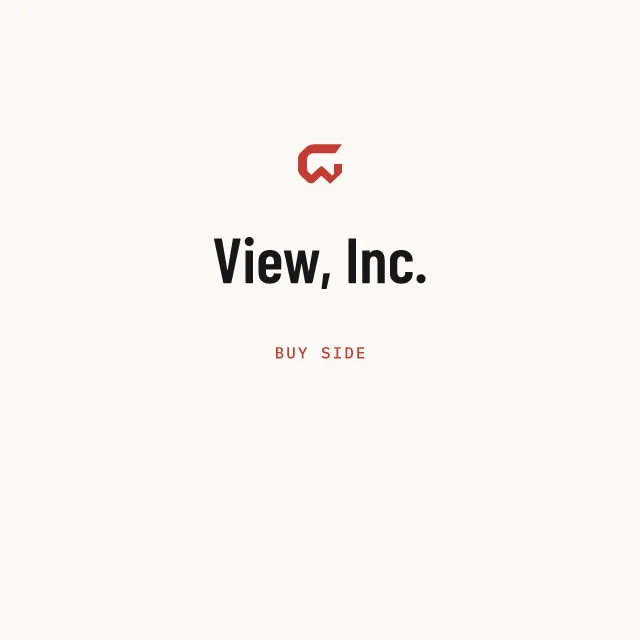 Buy side: View, Inc.