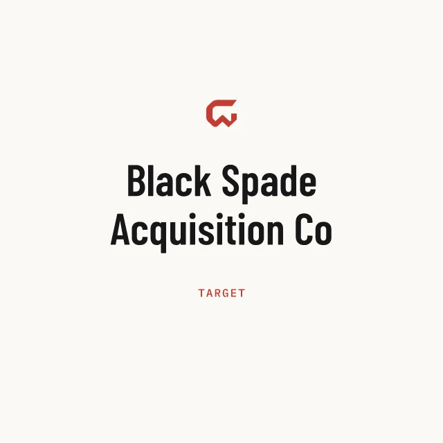 Target: Black Spade Acquisition Co