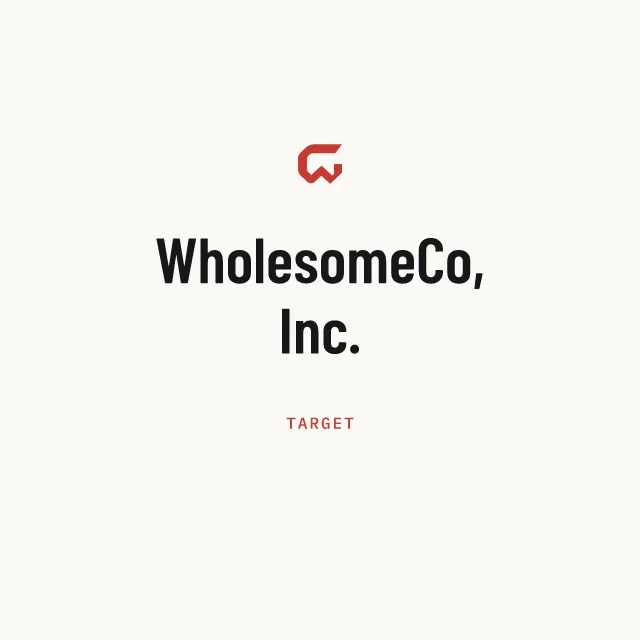 Target: WholesomeCo, Inc.