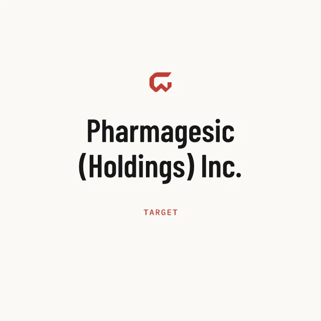Target: Pharmagesic (Holdings) Inc.