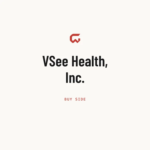 Buy side: VSee Health, Inc.