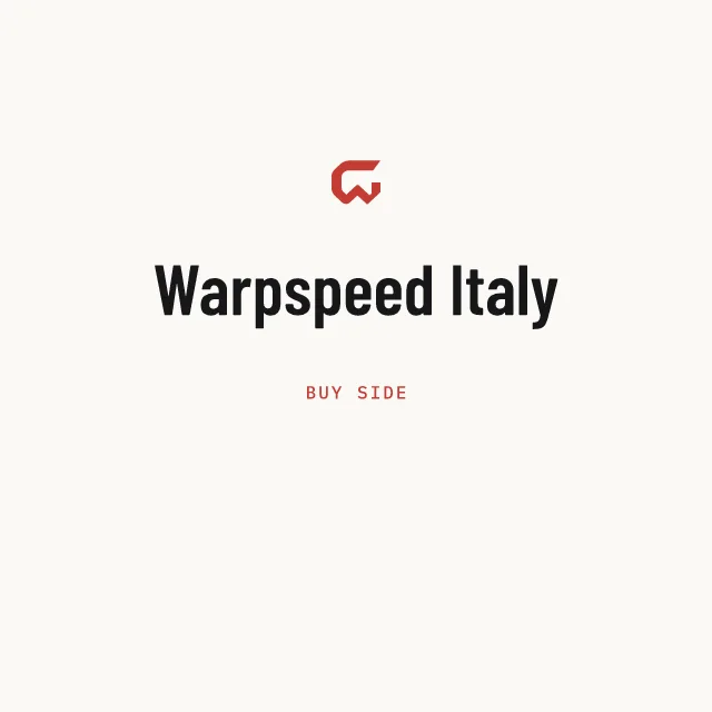 Buy side: Warpspeed Italy