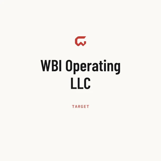 Target: WBI Operating LLC