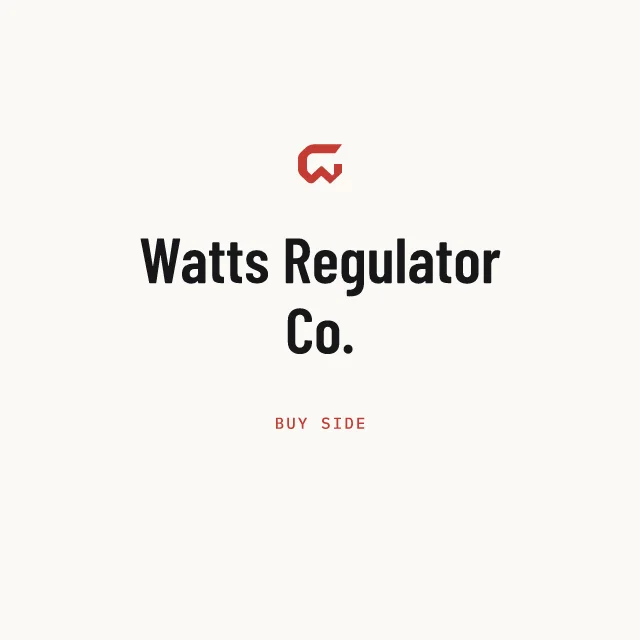 Buy side: Watts Regulator Co.
