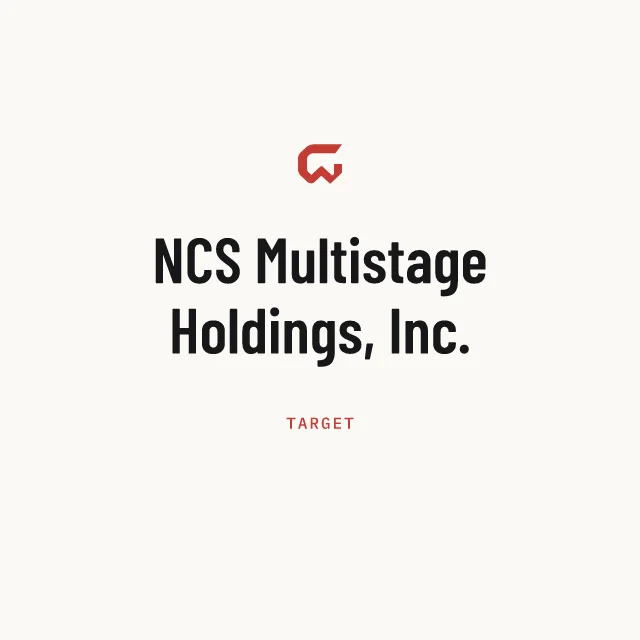 Target: NCS Multistage Holdings, Inc.