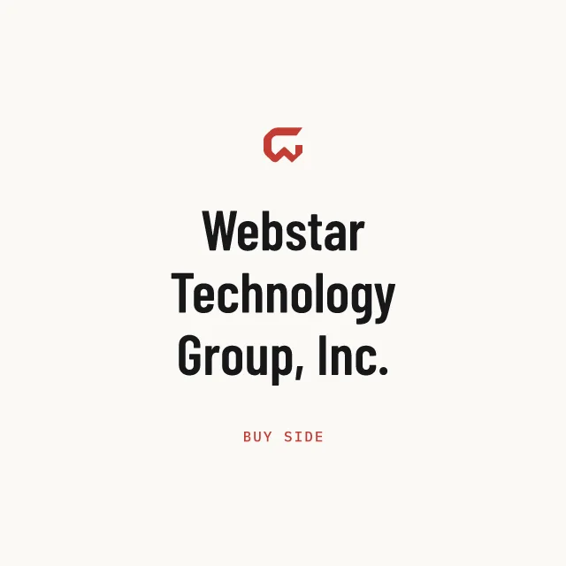 Buy side: Webstar Technology Group, Inc.