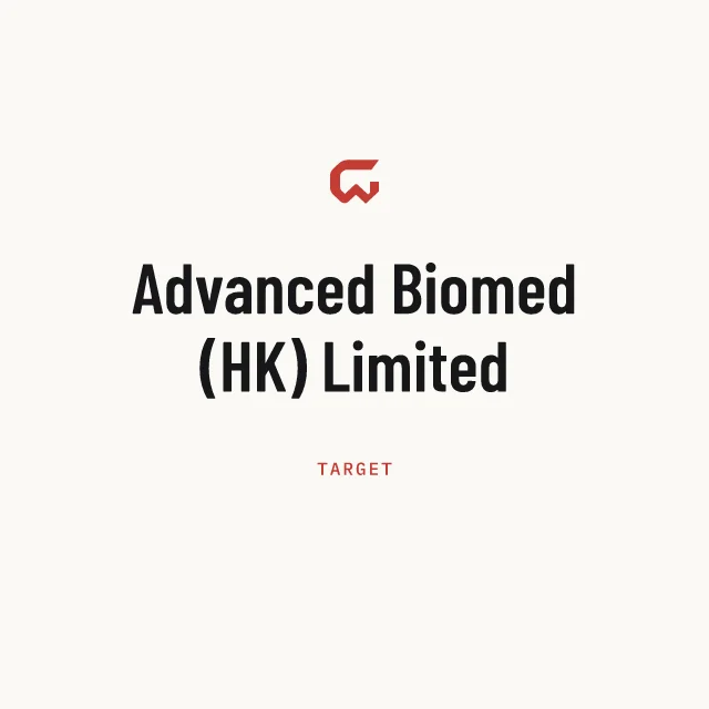 Target: Advanced Biomed (HK) Limited