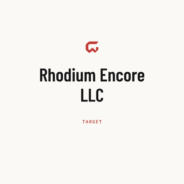 Target: Rhodium Encore LLC