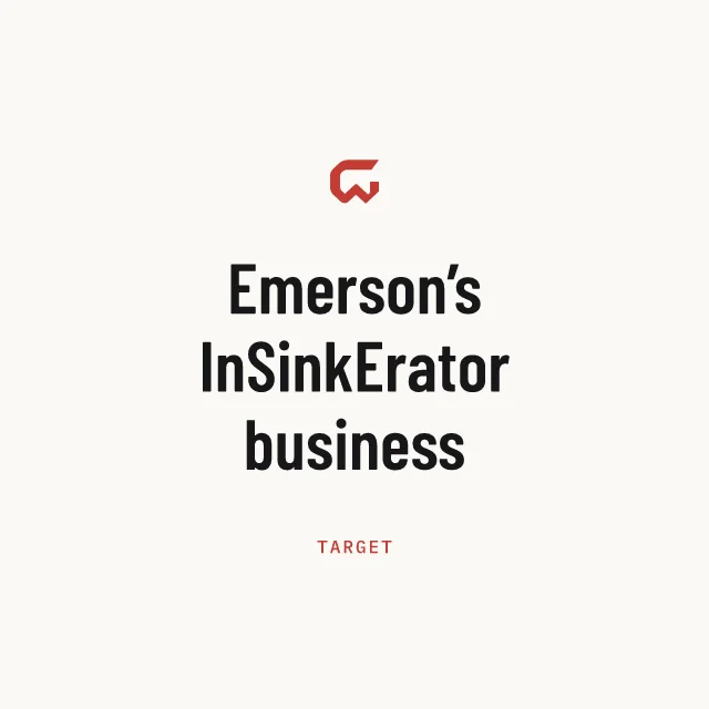 Target: Emerson’s InSinkErator business