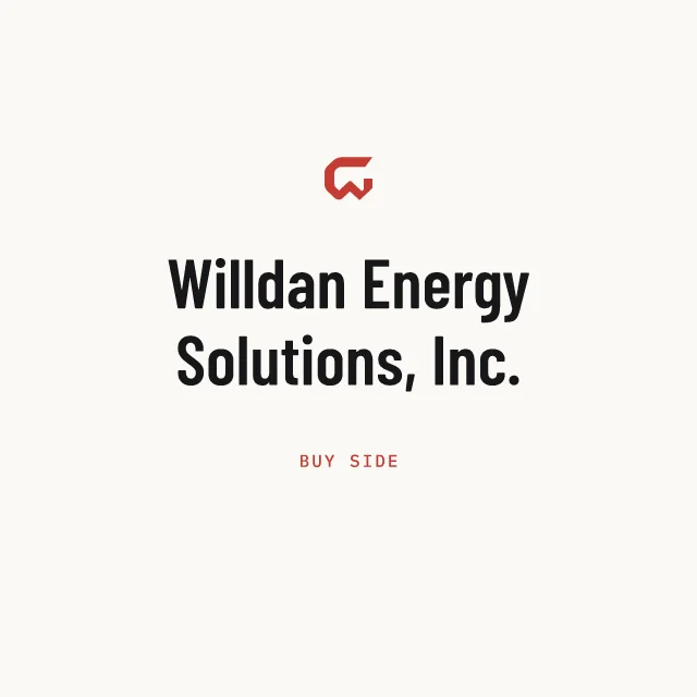 Buy side: Willdan Energy Solutions, Inc.