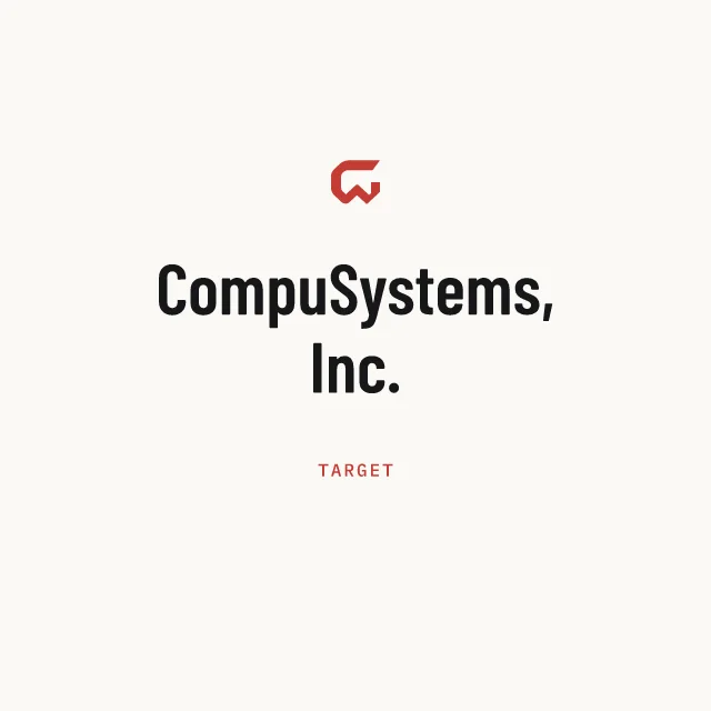 Target: CompuSystems, Inc.