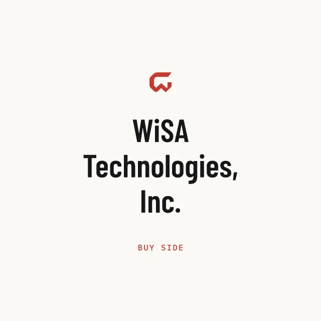 Buy side: WiSA Technologies, Inc.