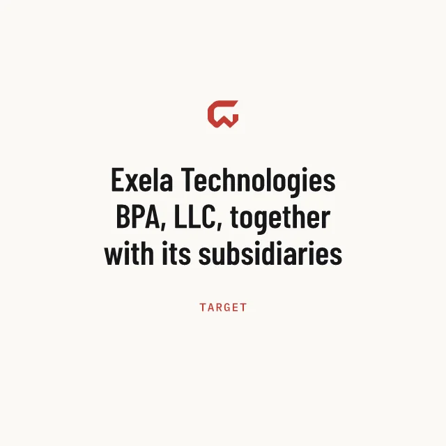 Target: Exela Technologies BPA, LLC, together with its subsidiaries
