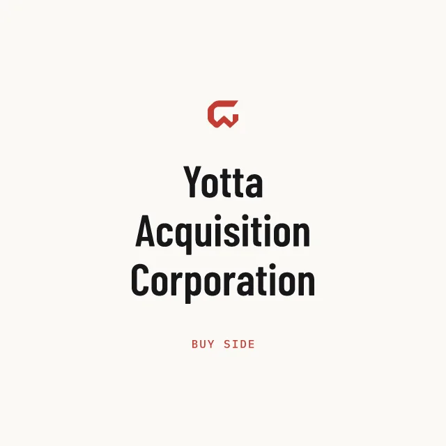Buy side: Yotta Acquisition Corporation