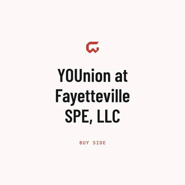 Buy side: YOUnion at Fayetteville SPE, LLC