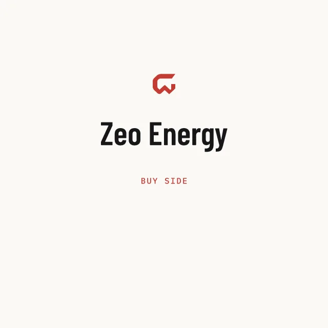 Buy side: Zeo Energy