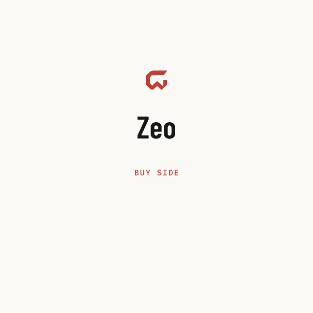 Buy side: Zeo