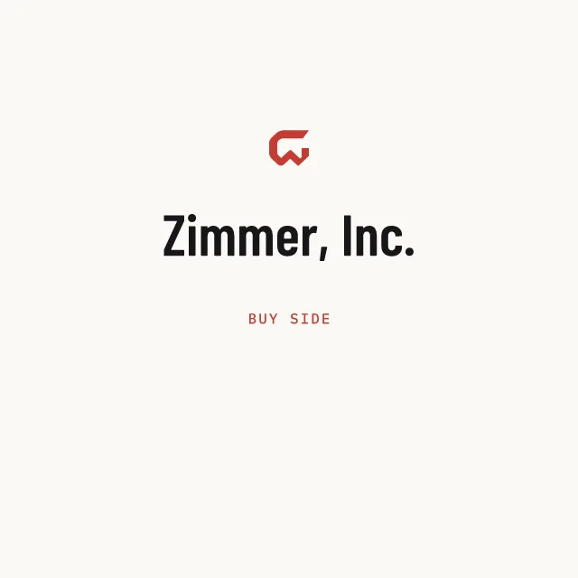 Buy side: Zimmer, Inc.