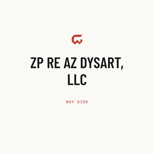 Buy side: ZP RE AZ DYSART, LLC